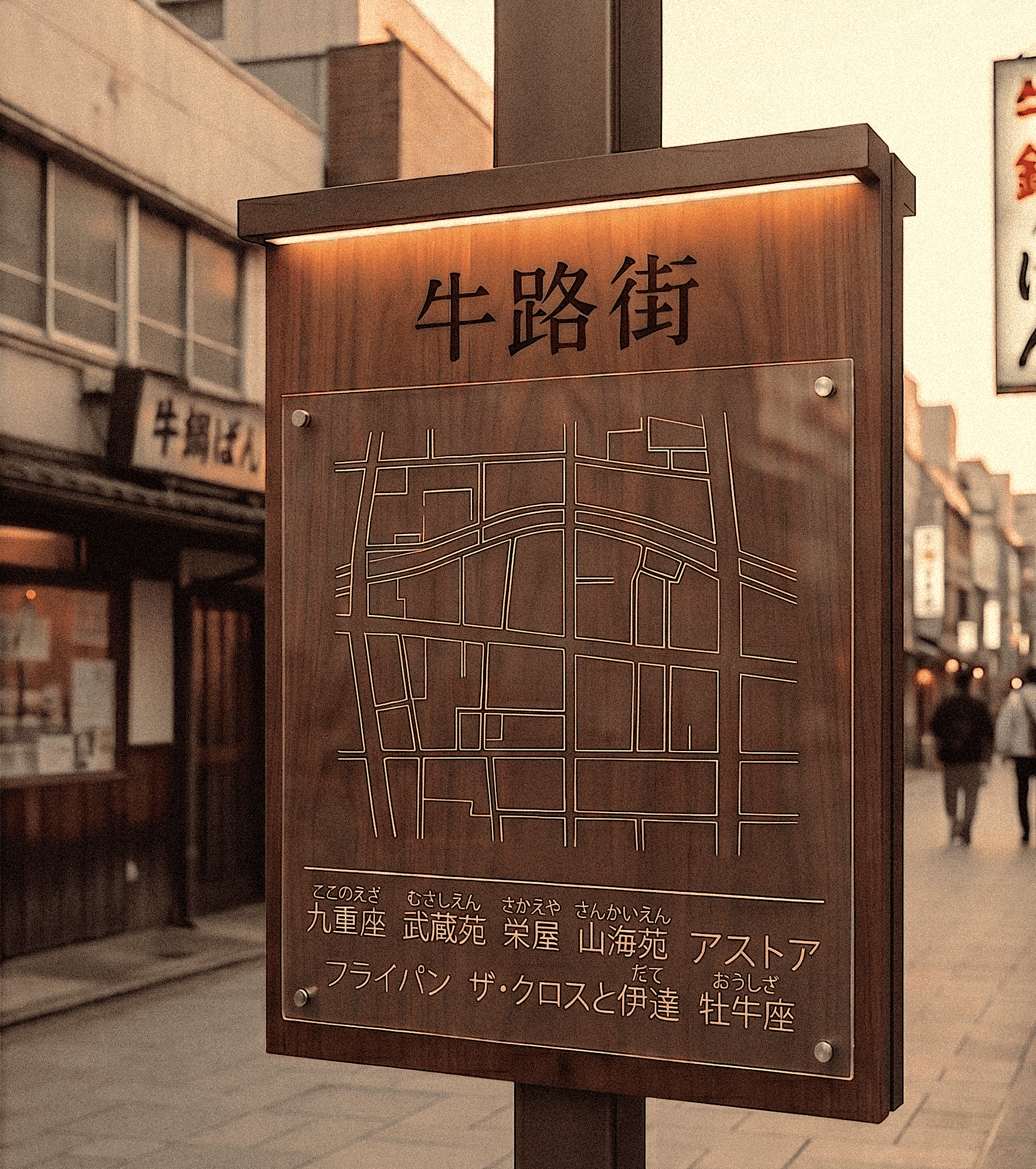 うたかた牛路街の風景